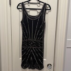 Vintage 1920s Style Beaded Dress